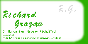 richard grozav business card